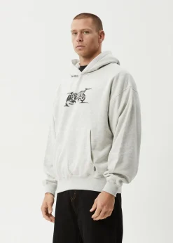 Sweaters & Hoodies<Afends All Eyez  - Boxy Hoodie Grey Marle