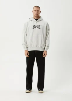 Sweaters & Hoodies<Afends All Eyez  - Boxy Hoodie Grey Marle