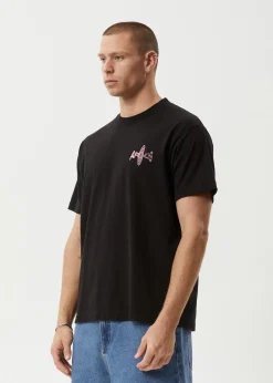 T-Shirts<Afends Altered  - Heavyweight Boxy Tee Black