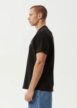 T-Shirts<Afends Altered  - Heavyweight Boxy Tee Black