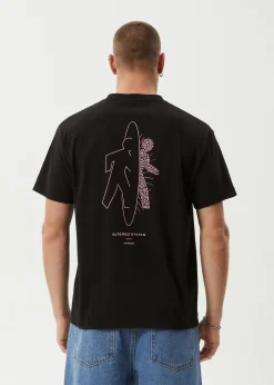 T-Shirts<Afends Altered  - Heavyweight Boxy Tee Black