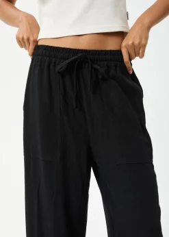 Pants<Afends Amaya  - Wide Leg Pant Black