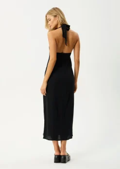 Dresses<Afends Andy  - Halter Maxi Dress Black