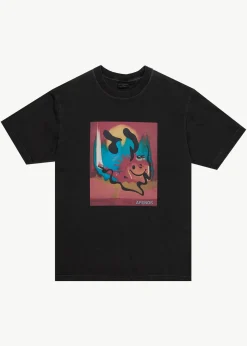 T-Shirts<Afends Apocalypso  - Retro Tee Stone Black