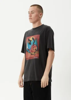 T-Shirts<Afends Apocalypso  - Retro Tee Stone Black