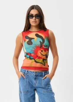 Sleeveless<Afends Apocalypso  - Sheer Tank Multi