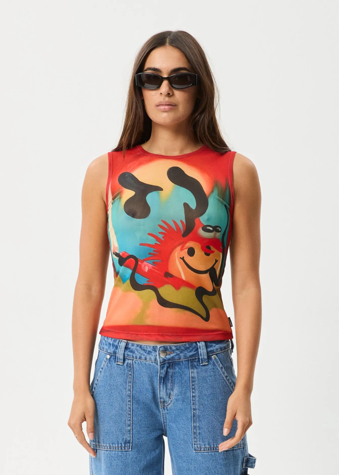 Sleeveless<Afends Apocalypso - Sheer Tank Multi