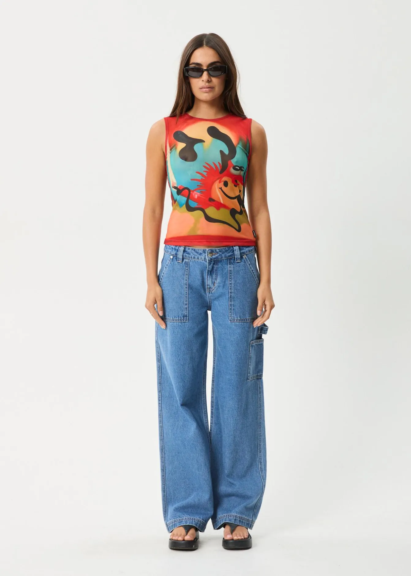 Sleeveless<Afends Apocalypso - Sheer Tank Multi