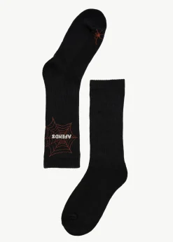 Accessories|Accessories<Afends Art Two Pack  - Socks Two Pack Black