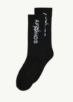 Accessories|Accessories<Afends Art Two Pack  - Socks Two Pack Black