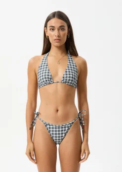 Swimwear<Afends Asher  - Check Bikini Bottom Black Check