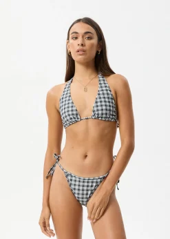 Swimwear<Afends Asher  - Check Bikini Top Black Check