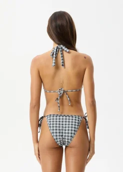 Swimwear<Afends Asher  - Check Bikini Top Black Check