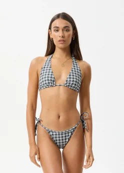 Swimwear<Afends Asher  - Check Bikini Top Black Check