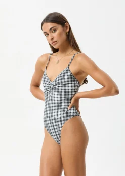 Swimwear<Afends Asher  - Check One Piece Black Check