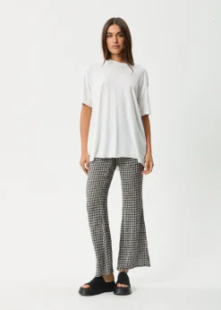 Pants|Sets & Co-Ords<Afends Asta  - Seersucker Flare Pant Steel Check
