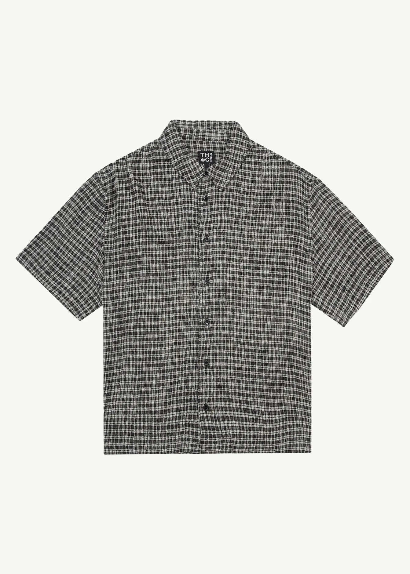 Shirts|Sets & Co-Ords<Afends Asta - Seersucker Regular Shirt Steel Check