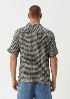 Shirts|Sets & Co-Ords<Afends Asta - Seersucker Regular Shirt Steel Check