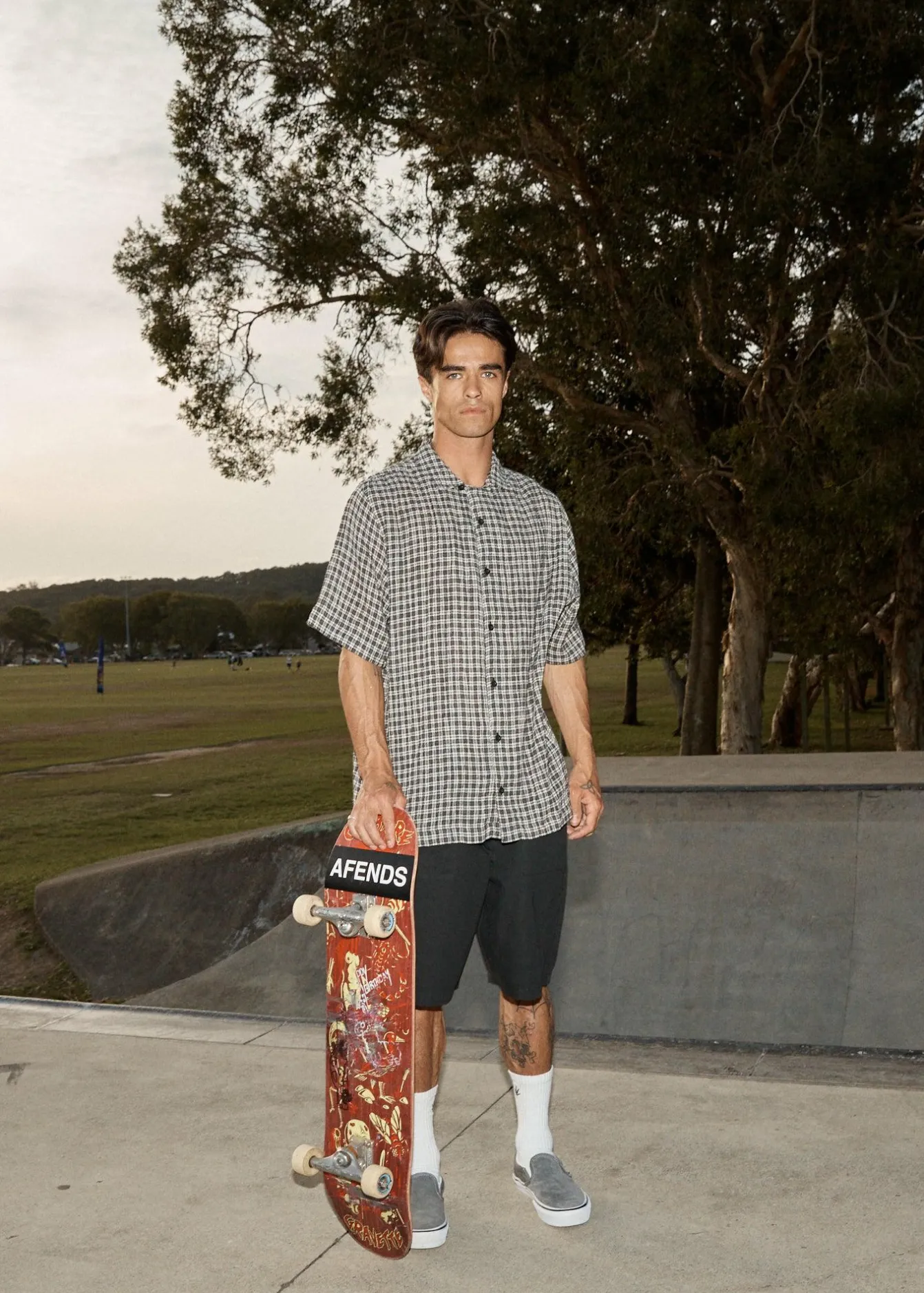 Shirts|Sets & Co-Ords<Afends Asta - Seersucker Regular Shirt Steel Check