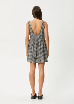 Dresses<Afends Asta Jesse  - Seersucker Mini Dress Steel Check