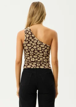 Sleeveless<Afends Astoria  - One Shoulder Top Coffee
