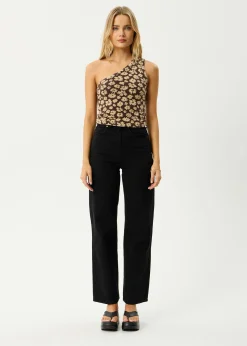 Sleeveless<Afends Astoria  - One Shoulder Top Coffee