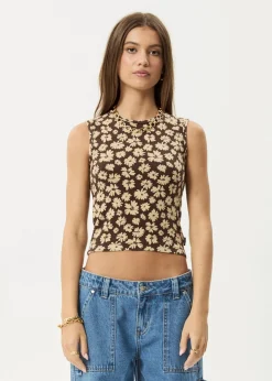 Sleeveless<Afends Astoria  -  Tank Coffee