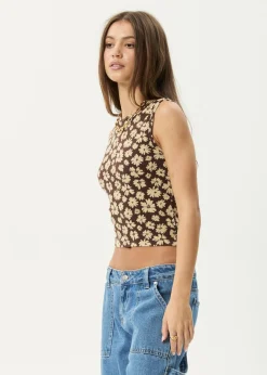 Sleeveless<Afends Astoria  -  Tank Coffee