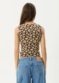 Sleeveless<Afends Astoria  -  Tank Coffee