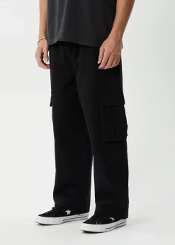 Pants<Afends Atlas Canvas  - Cargo Pant Black