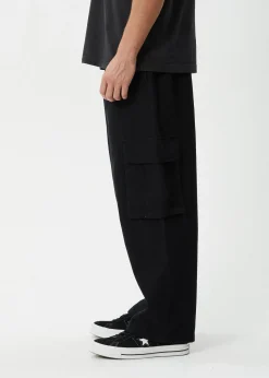 Pants<Afends Atlas Canvas  - Cargo Pant Black