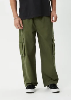 Pants<Afends Atlas Canvas  - Cargo Pant Military
