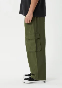 Pants<Afends Atlas Canvas  - Cargo Pant Military