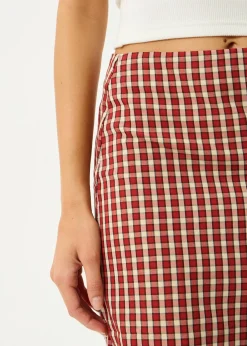 Sets & Co-Ords|Skirts<Afends Austin  - Check Mini Skirt Red Rum