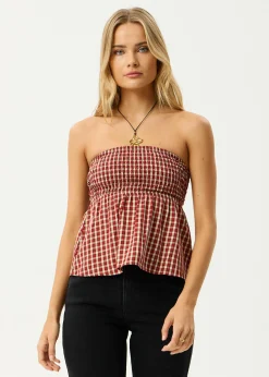 Sets & Co-Ords|Sleeveless<Afends Austin  - Top Red Rum