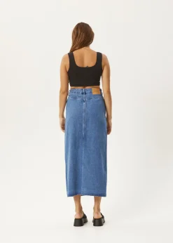 Skirts<Afends Ayla  - Denim Maxi Skirt Worn Blue