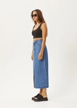 Skirts<Afends Ayla  - Denim Maxi Skirt Worn Blue