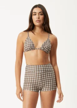 Swimwear<Afends Base  - Bikini Top Coffee Check