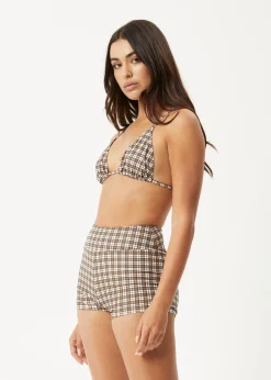 Swimwear<Afends Base  - Bikini Top Coffee Check
