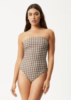 Swimwear<Afends Base  - One Piece Coffee Check