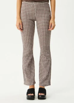Pants|Sets & Co-Ords<Afends Base - Seersucker Flare Pant Coffee Check