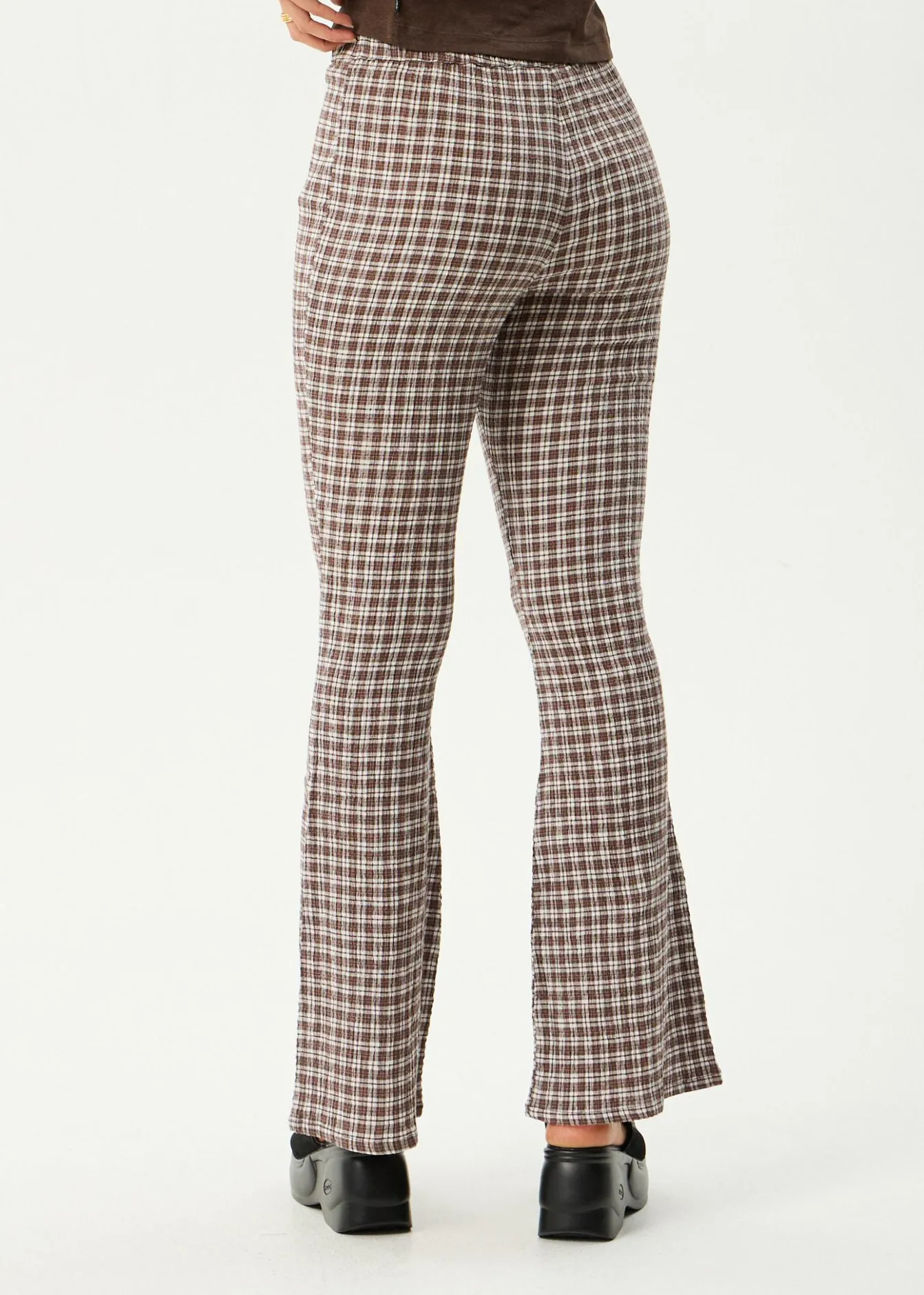 Pants|Sets & Co-Ords<Afends Base - Seersucker Flare Pant Coffee Check
