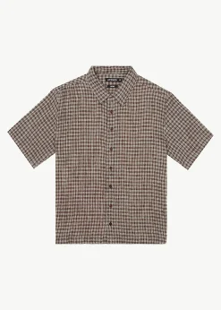Shirts|Sets & Co-Ords<Afends Base  - Short Sleeve Shirt Coffee Check
