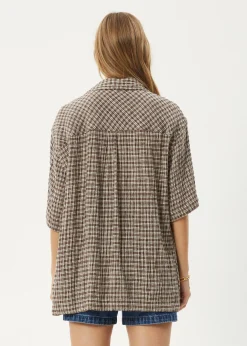 Shirts|Sets & Co-Ords<Afends Base  - Short Sleeve Shirt Coffee Check