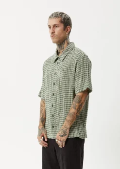 Shirts|Sets & Co-Ords<Afends Base - Short Sleeve Shirt Deep Green Check