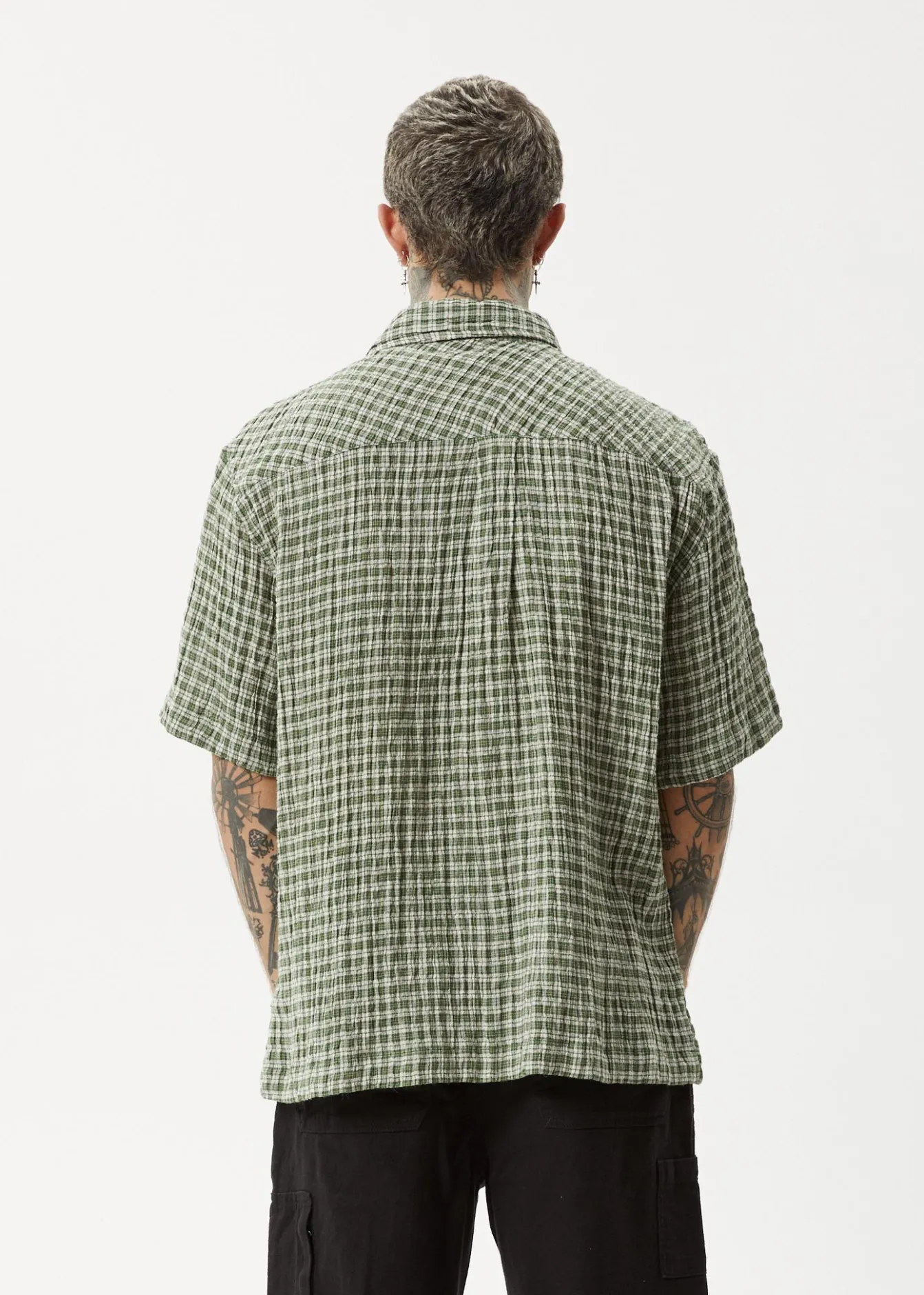 Shirts|Sets & Co-Ords<Afends Base - Short Sleeve Shirt Deep Green Check
