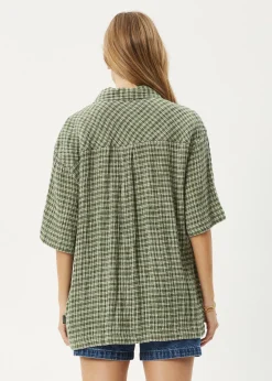 Shirts|Sets & Co-Ords<Afends Base - Short Sleeve Shirt Deep Green Check