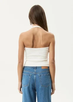 Sleeveless|Essentials<Afends Basis  - Rib Halter White