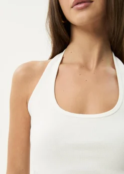 Sleeveless|Essentials<Afends Basis  - Rib Halter White