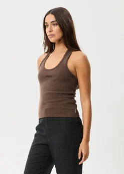 Sets & Co-Ords|Sleeveless<Afends Basis  - Rib Halter Coffee